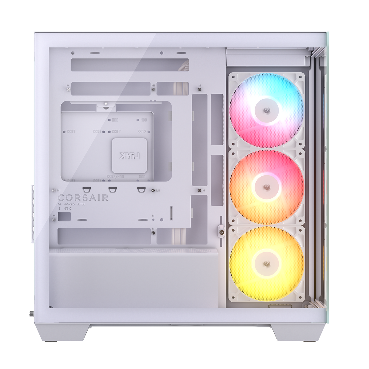 Corsair 2800X Rs-R ARGB Micro-Atx PC Case – White image 3