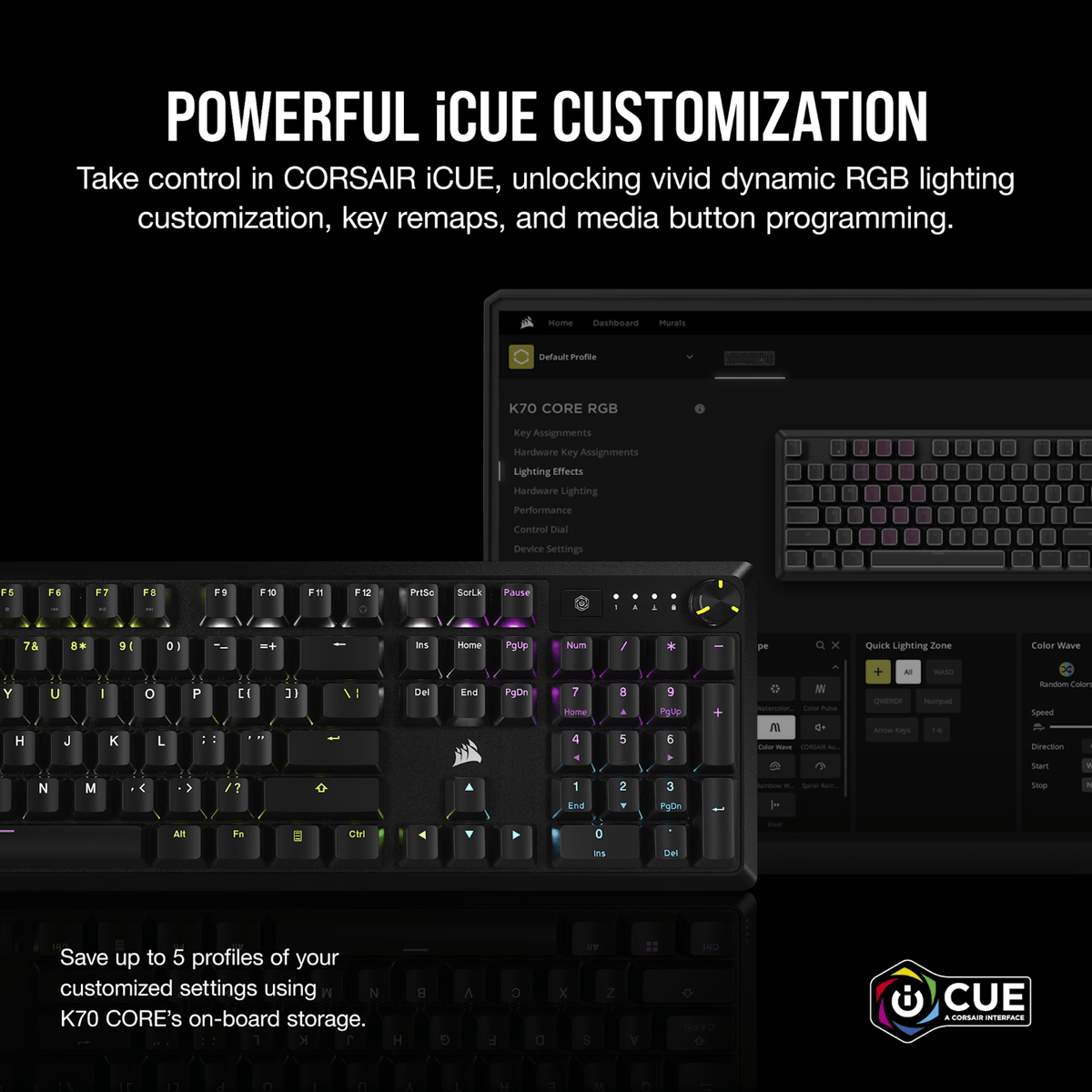 Corsair K70 Core RGB Mechanical Gaming Keyboard Black image 5