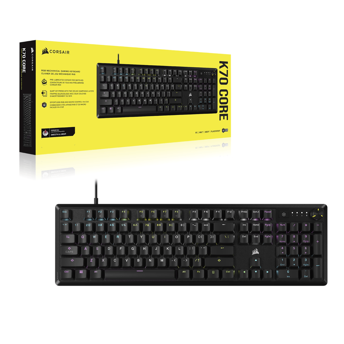 Corsair K70 Core RGB Mechanical Gaming Keyboard Black image 6