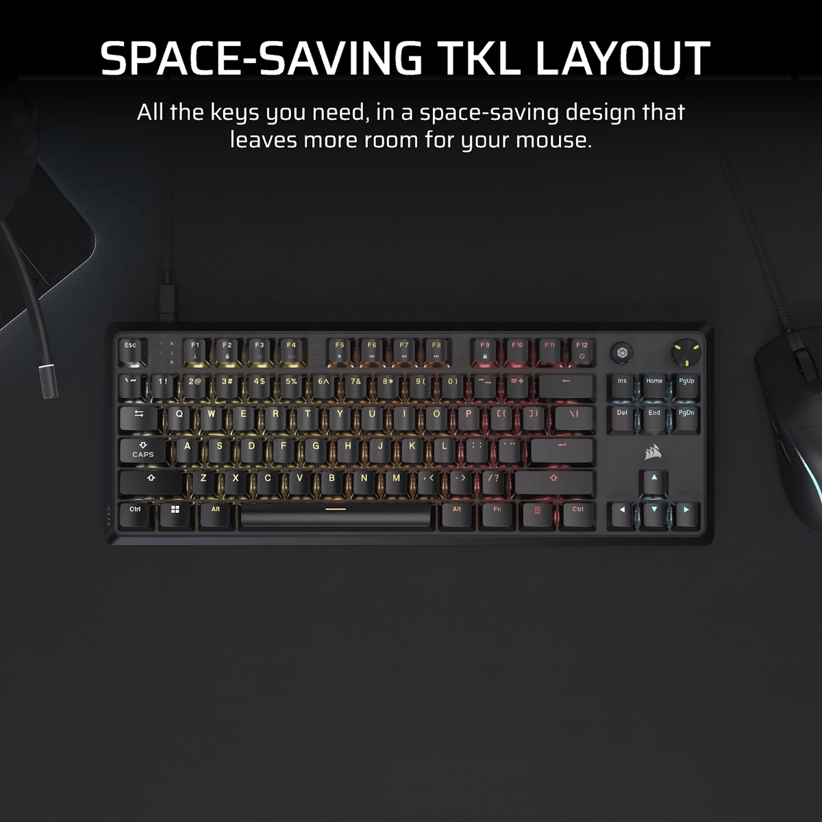 Corsair K70 Core Tkl RGB Mechanical Gaming Keyboard image 3