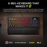 Corsair Vanguard 96 Mechanical Gaming Keyboard, Corsair Mlx Plasma Black image 2