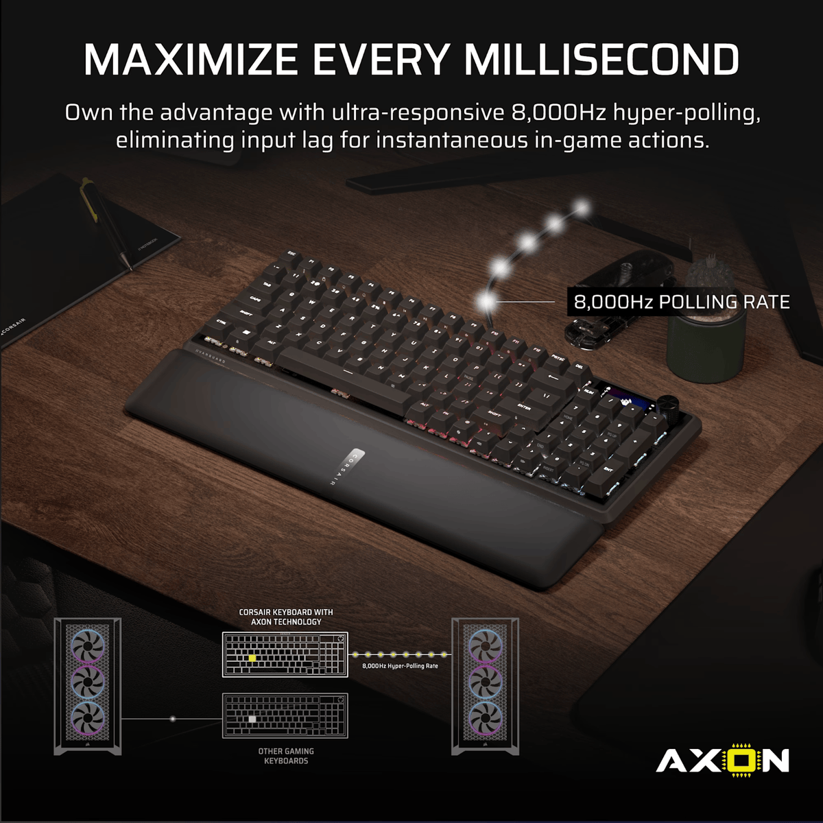 Corsair Vanguard 96 Mechanical Gaming Keyboard, Corsair Mlx Plasma Black image 3