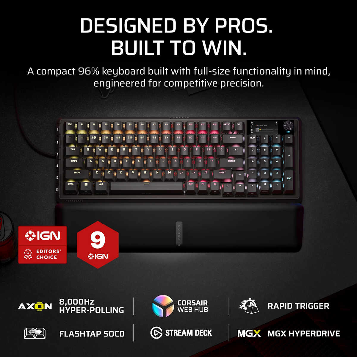 Corsair Vanguard Pro 96 Hall Effect Gaming Keyboard image 2