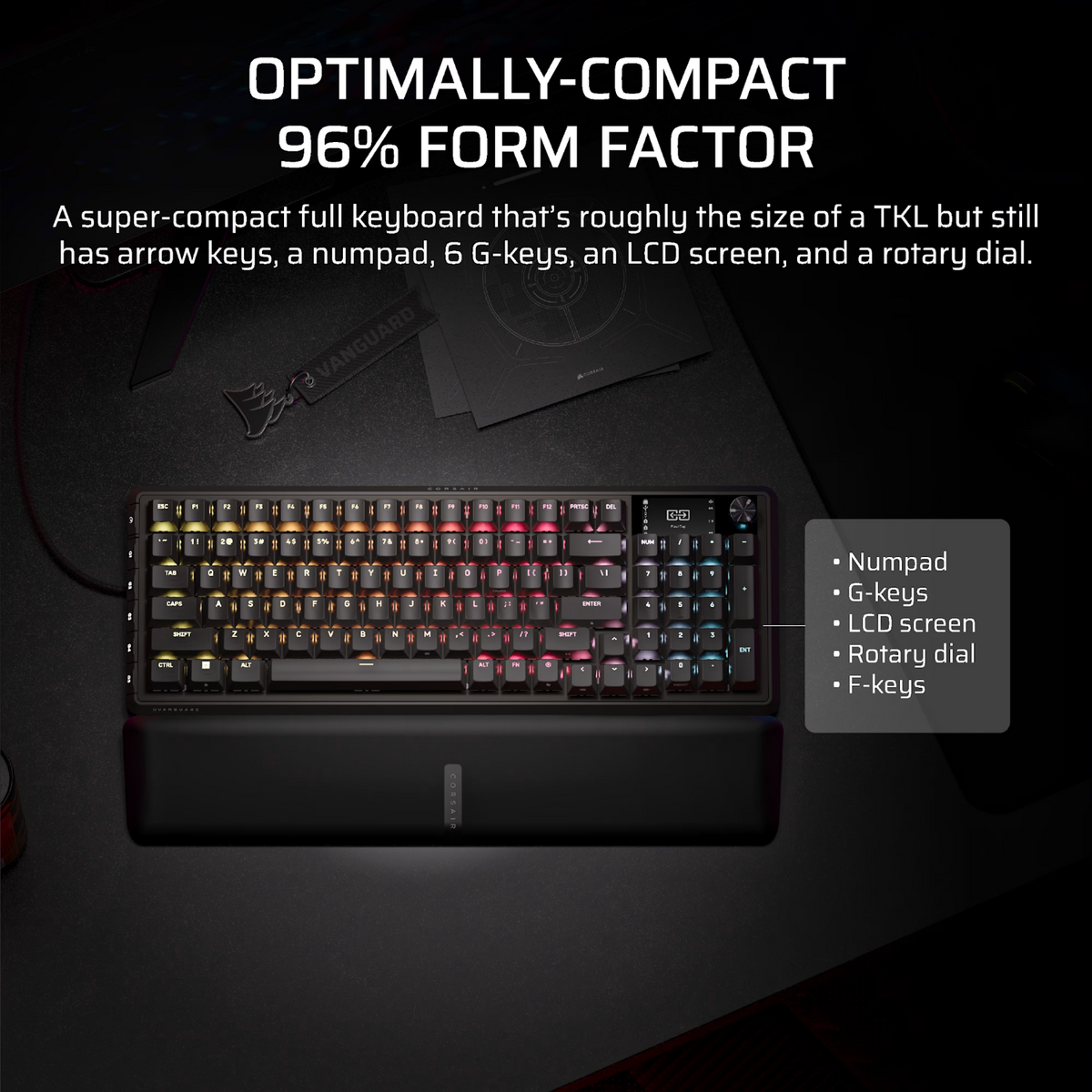 Corsair Vanguard Pro 96 Hall Effect Gaming Keyboard image 4