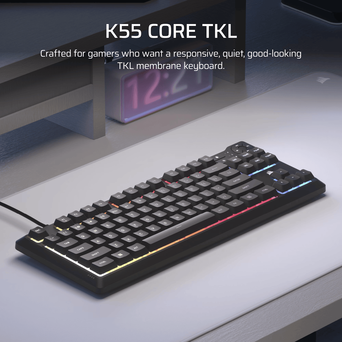 Corsair K55 Core Tkl RGB Gaming Keyboard image 2