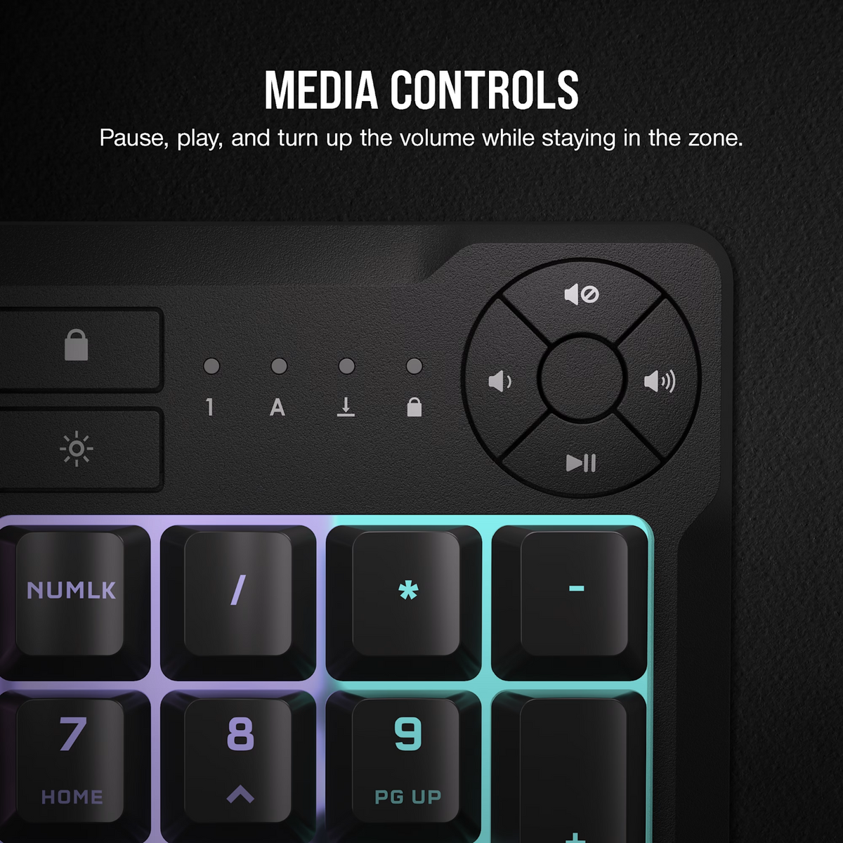 Corsair K55 Core RGB Gaming Keyboard Black image 3
