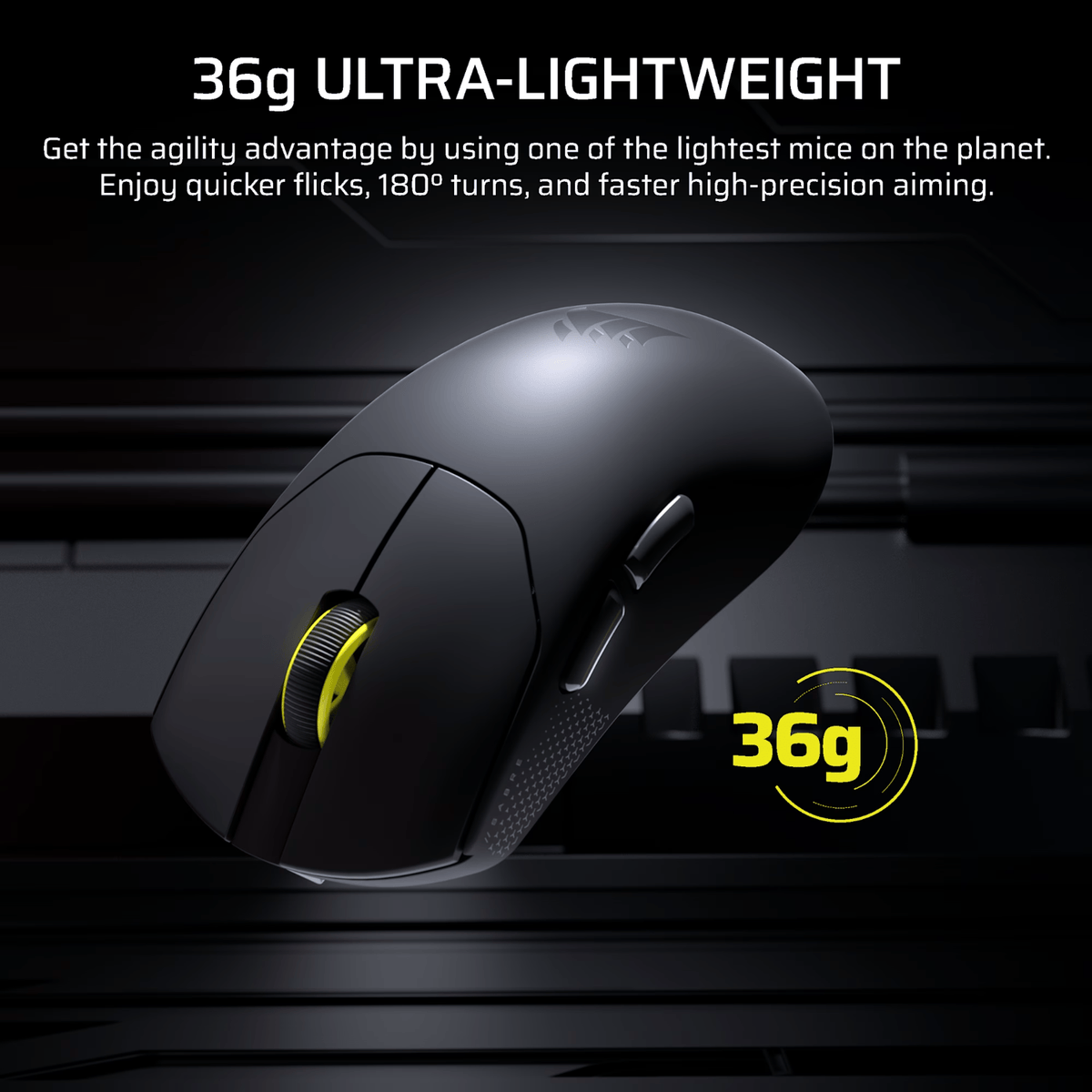 Corsair Sabre V2 Pro Ultralight Wireless 30000 DPI Gaming Mouse Black image 3