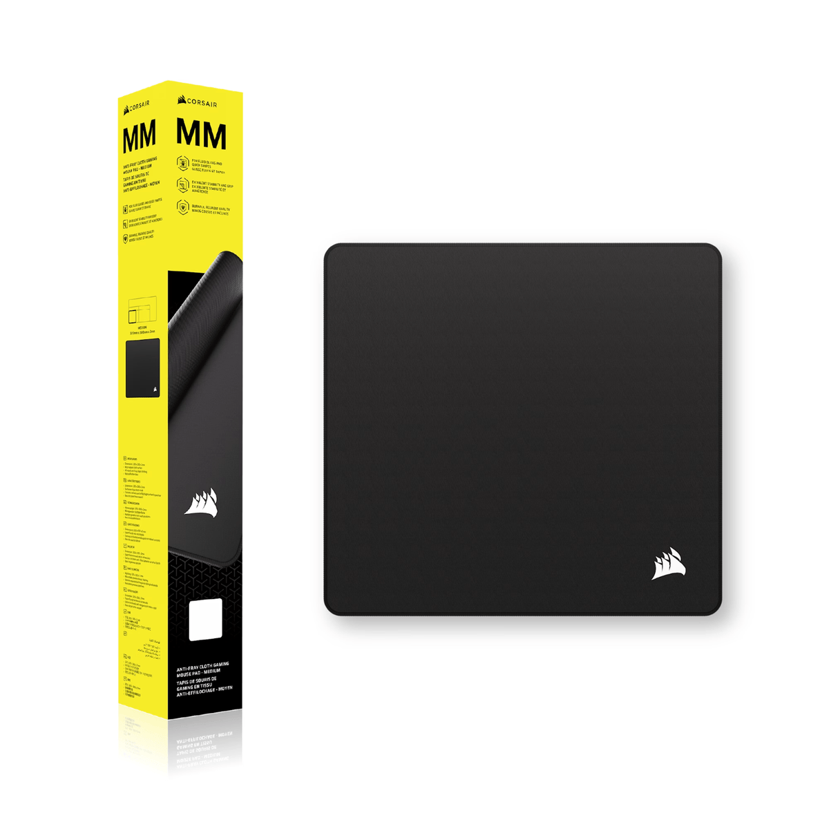 Corsair MM Anti-Fray Cloth Gaming Mouse Pad Medium Black image 6