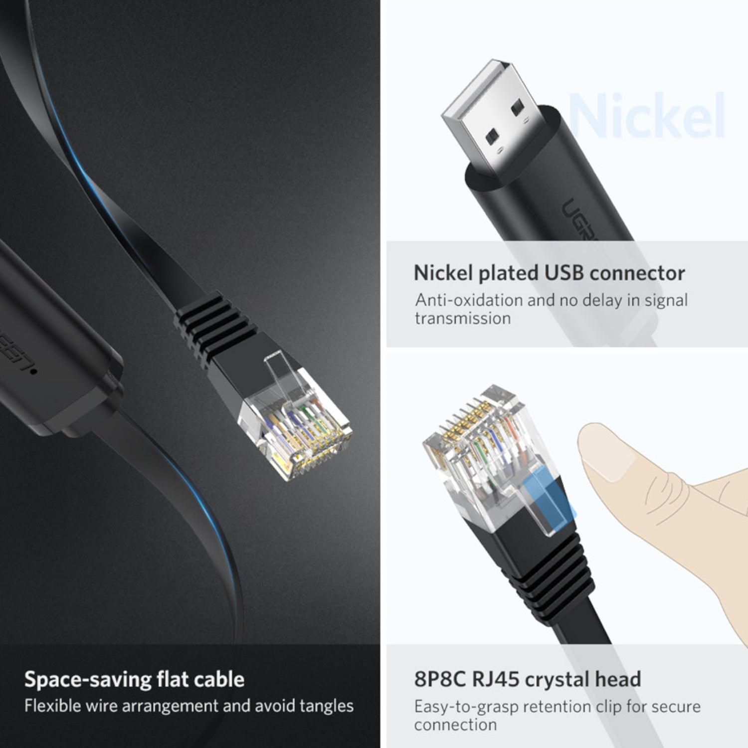 Ugreen Usb-A To RJ45 Console Cable 1.5M image 2