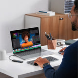 Ugreen 4-IN-1 USB 3.0 Hub High-Speed 5GBPS Data Transfer Grey image 5