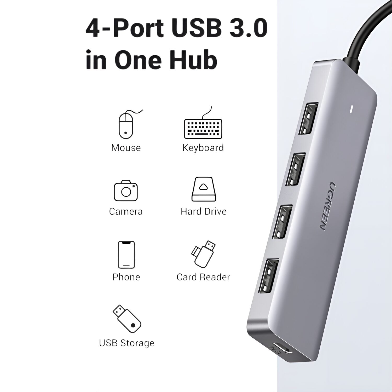 Ugreen 4-IN-1 Type-C Hub | USB 3.0 | Type-C image 3