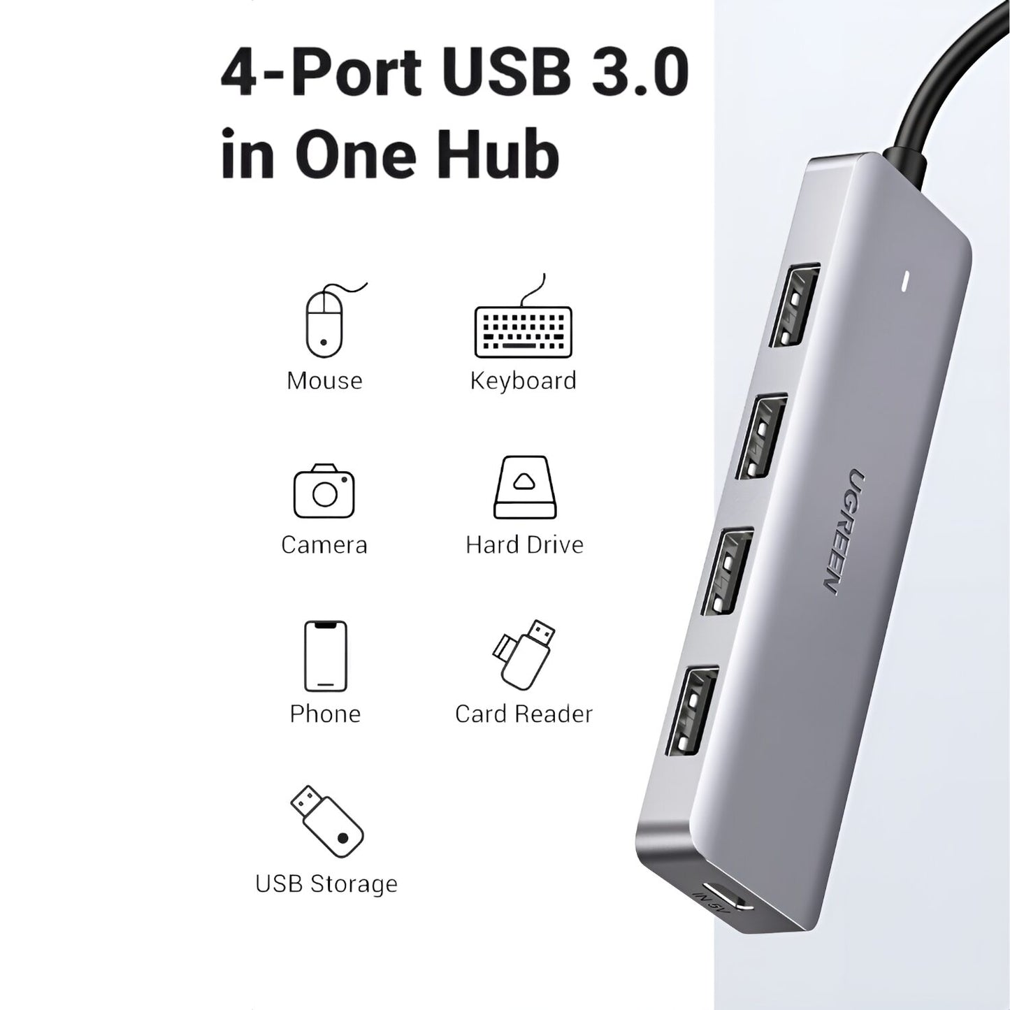 Ugreen 4-IN-1 Type-C Hub | USB 3.0 | Type-C image 3