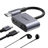Ugreen USB Type-C Dual Audio And Charging Adapter (15W Pd, 2-IN-1 Splitter) image 2