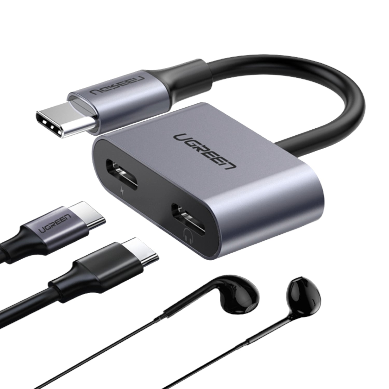 Ugreen USB Type-C Dual Audio And Charging Adapter (15W Pd, 2-IN-1 Splitter) image 2