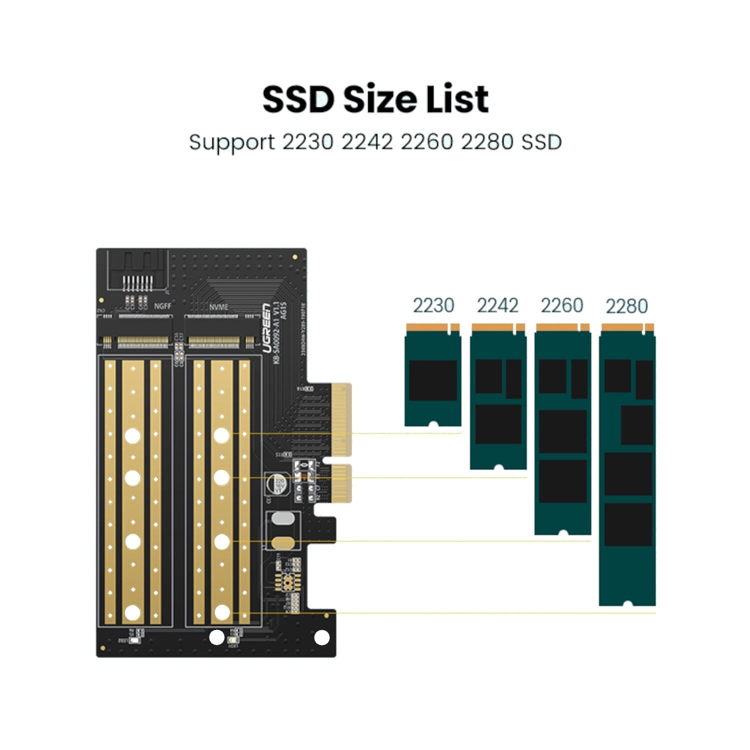 Ugreen CM302 M.2 M/B-Key To PCI-E 3.0 Expansion Card image 3