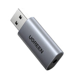 Ugreen Usb-A To 3.5MM Audio Jack External Sound Adapter Silver