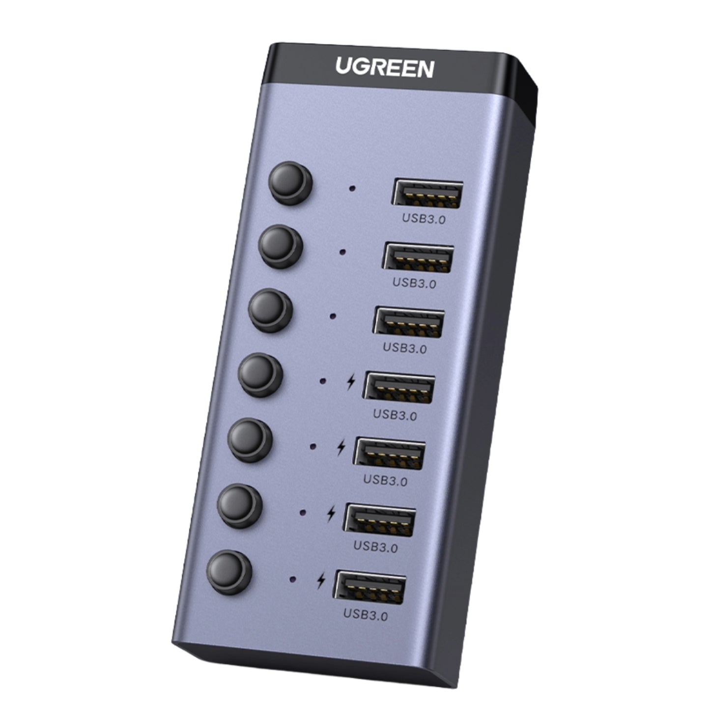Ugreen 7 In 1 USB 3.0 Hub-Grey image 2
