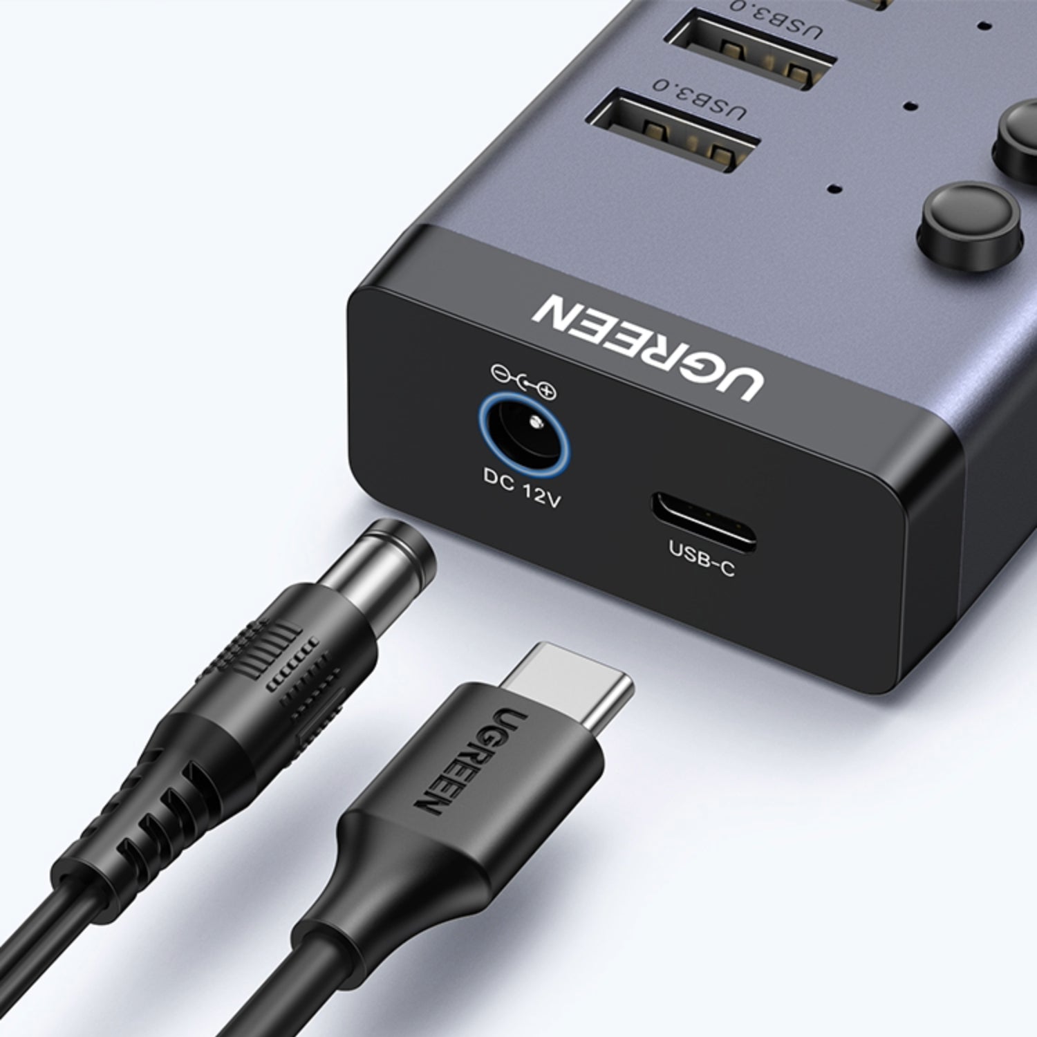 Ugreen 7 In 1 USB 3.0 Hub-Grey image 3