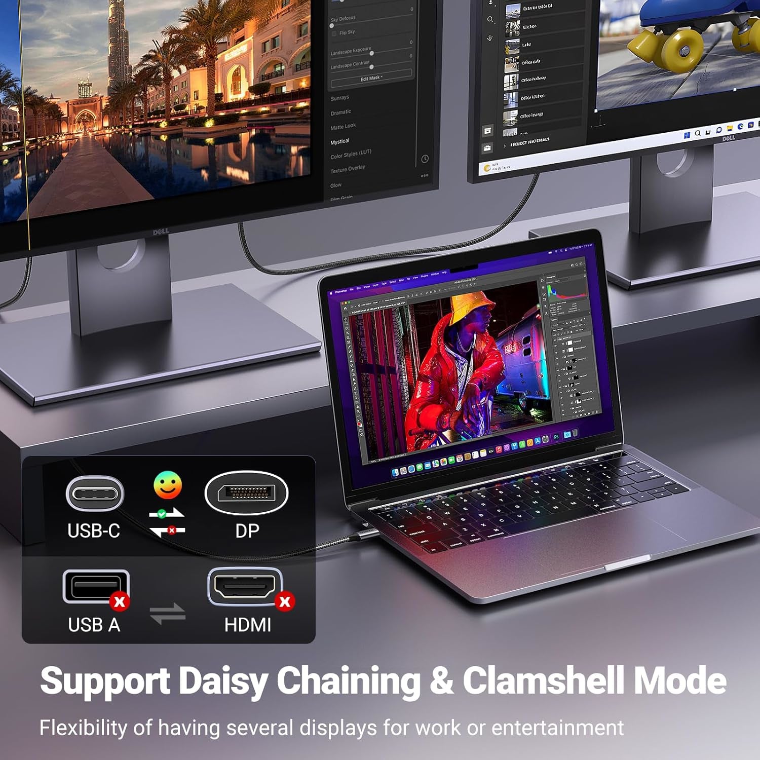 Ugreen USB Type-C To Displayport 1.4 Cable 2M image 4