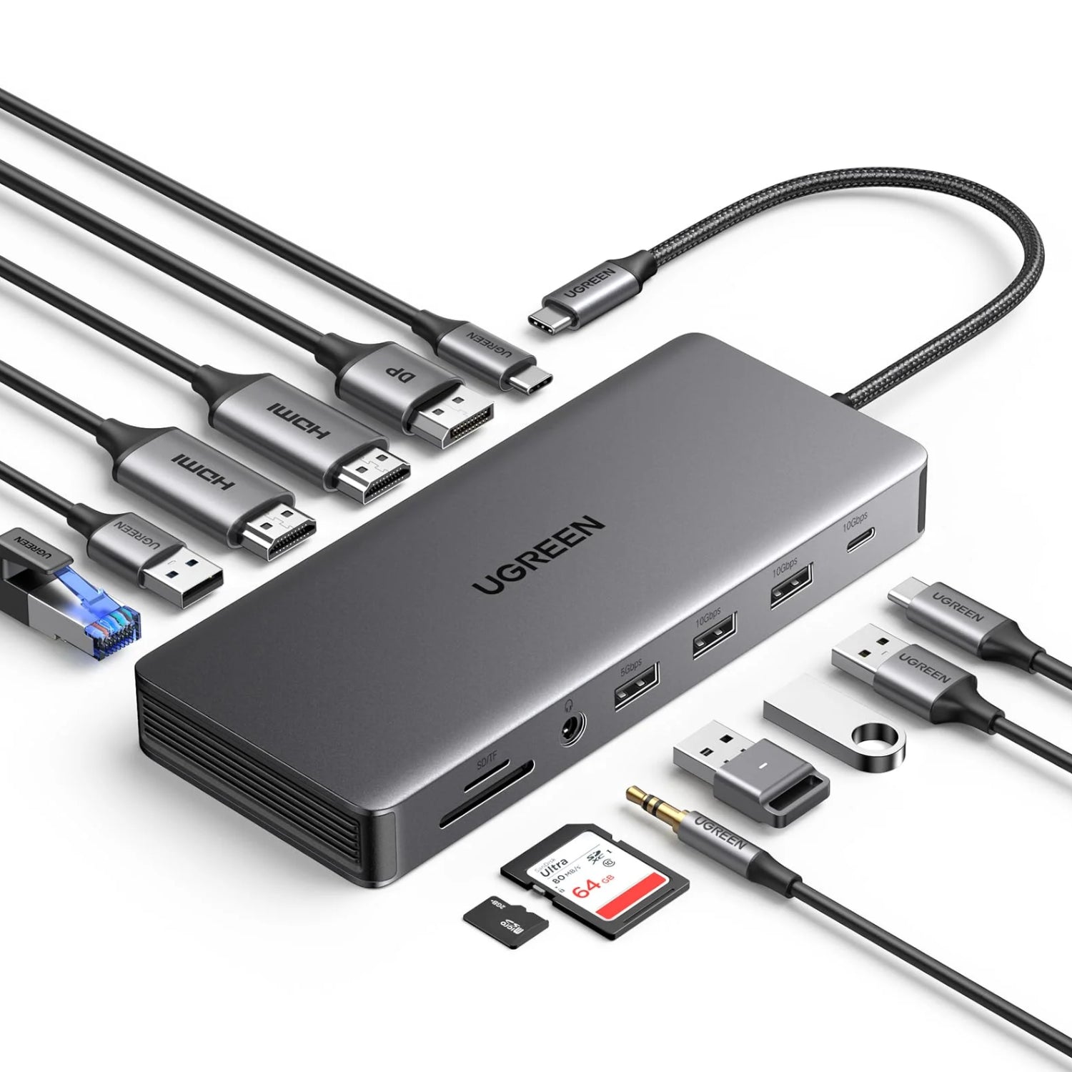 Ugreen CM681 Revodok Pro 13-IN-1 USB Type-C HDMI And Displayport Docking Station image 3
