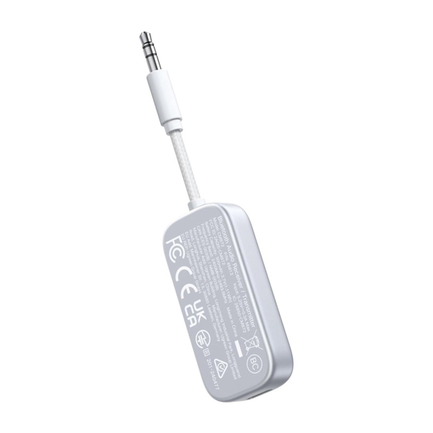 Ugreen 3.5MM Bluetooth 5.4 Audio Receiver/Transmitter White image 3