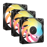 Corsair RS120-R ARGB 120MM PWM Reverse Fans Triple Pack Black