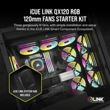 Corsair Icue Link QX120 RGB 120MM PWM PC Fans Starter Kit With Icue Link System Hub image 5