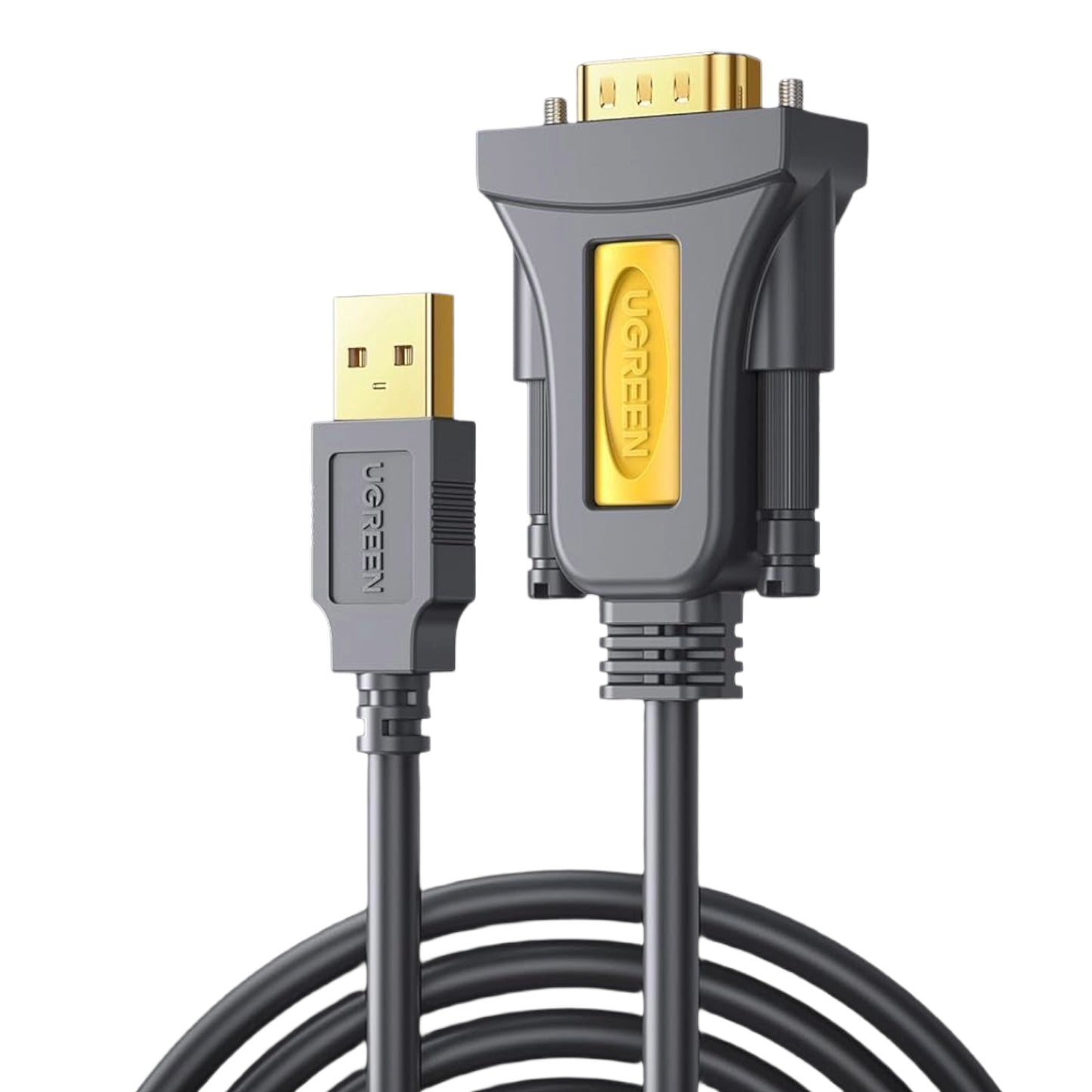 Ugreen USB 2.0 To RS-232 Serial Adapter Cable (usb-A Male To DB9 Male)-Black image 2