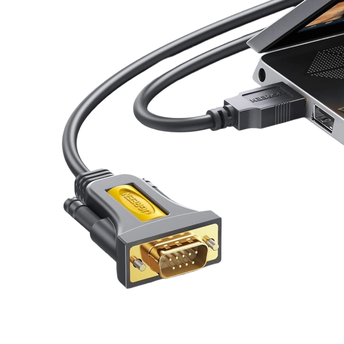 Ugreen USB 2.0 To RS-232 Serial Adapter Cable (usb-A Male To DB9 Male)-Black image 3