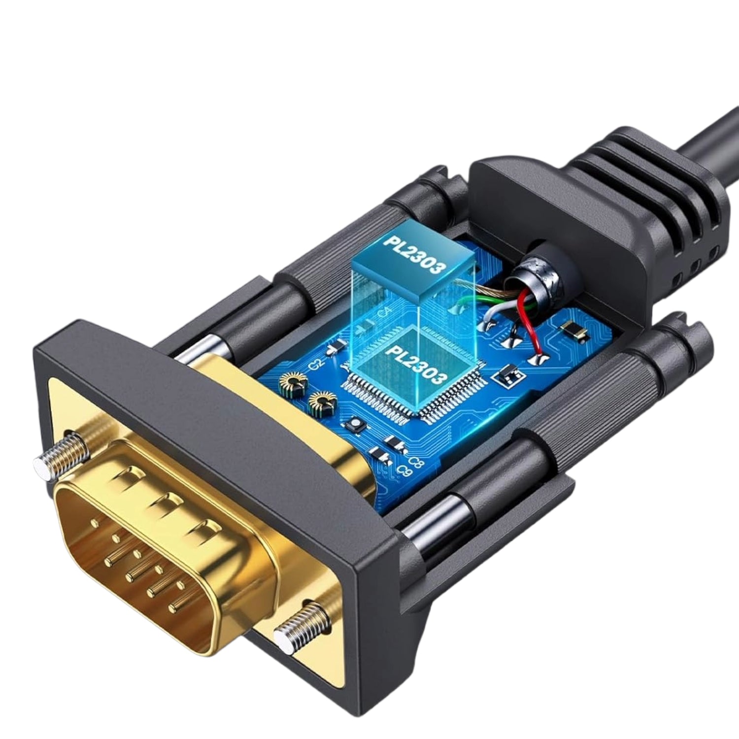 Ugreen USB 2.0 To RS-232 Serial Adapter Cable (usb-A Male To DB9 Male)-Black image 4