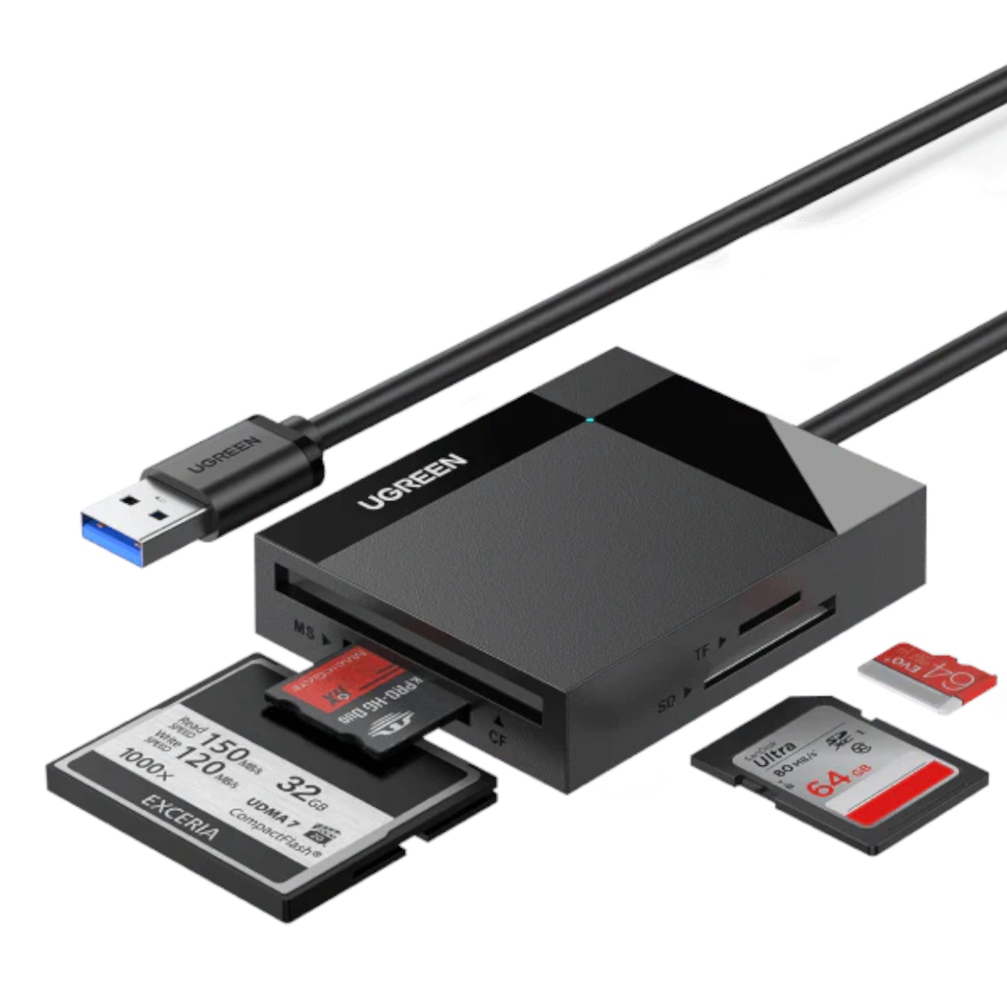 Ugreen 4-IN-1 USB 3.0 Card Reader image 2