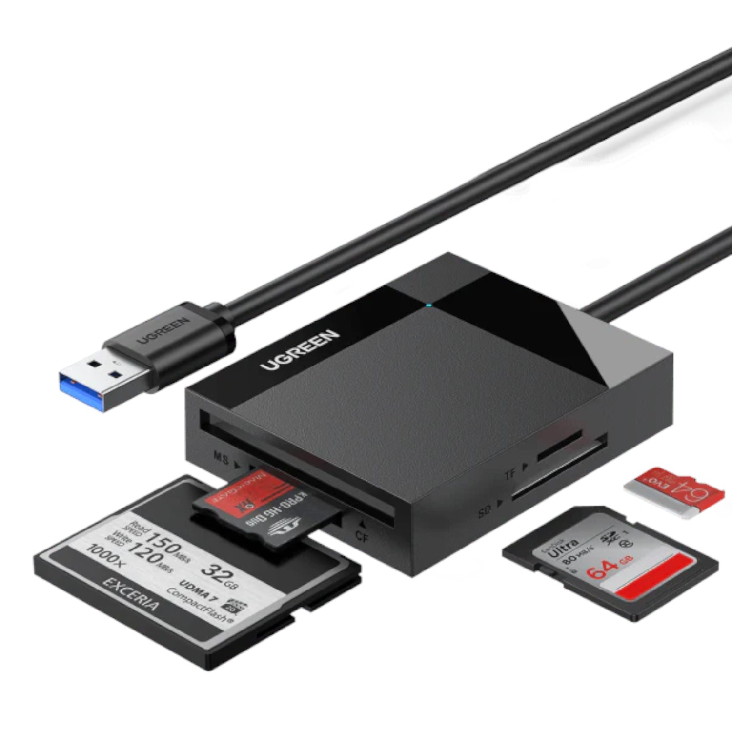 Ugreen 4-IN-1 USB 3.0 Card Reader image 2