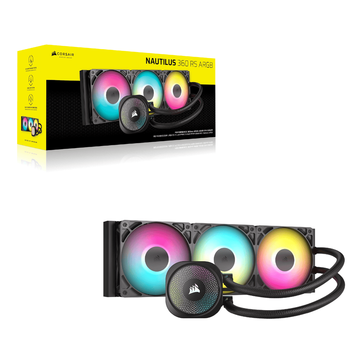 Corsair Nautilus 360 RS ARGB Liquid CPU Cooler Black image 6