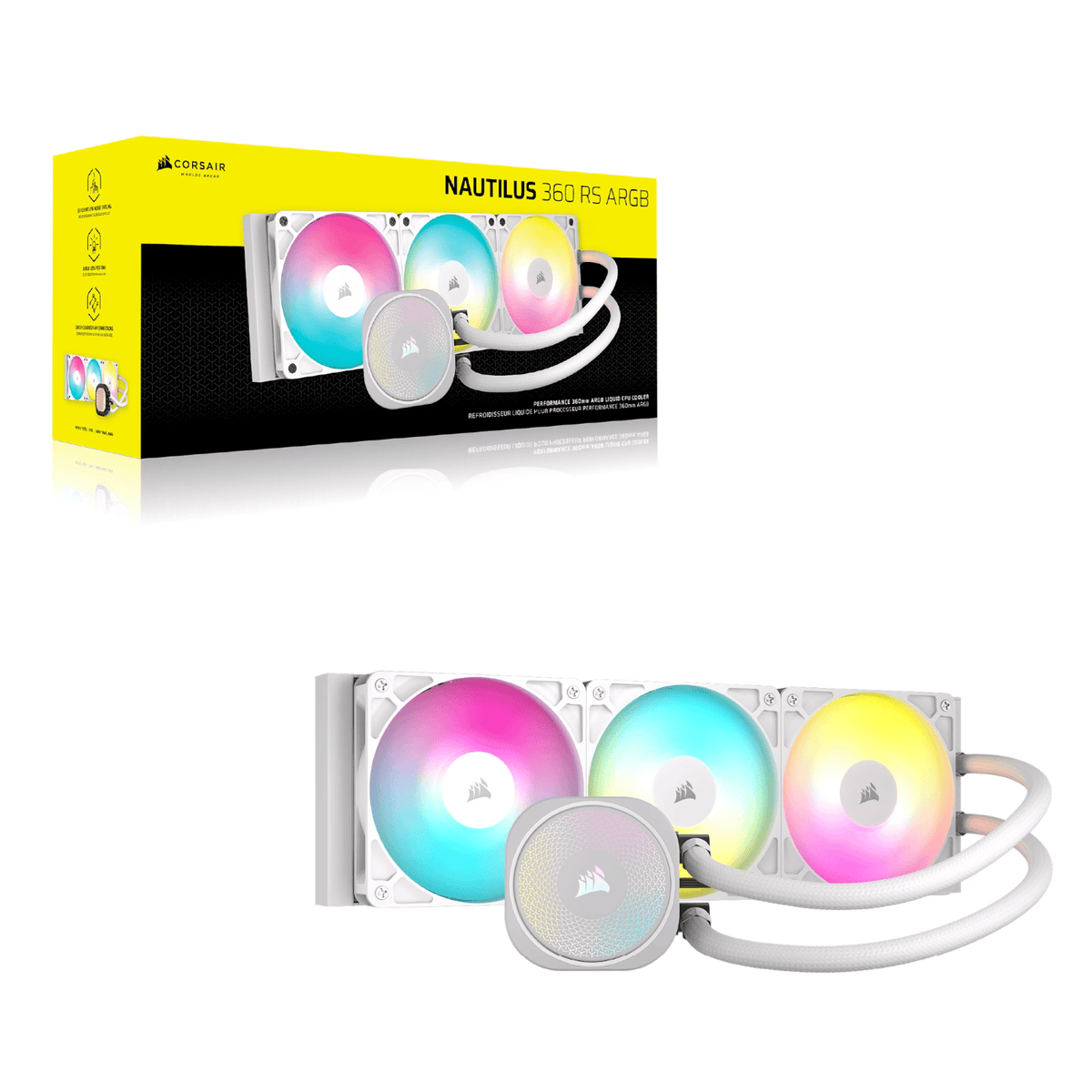 Corsair Nautilus 360 RS ARGB Liquid CPU Cooler White image 6
