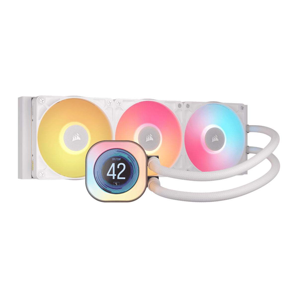 Corsair Icue Link Titan 360 Rx Lcd Liquid CPU Cooler White