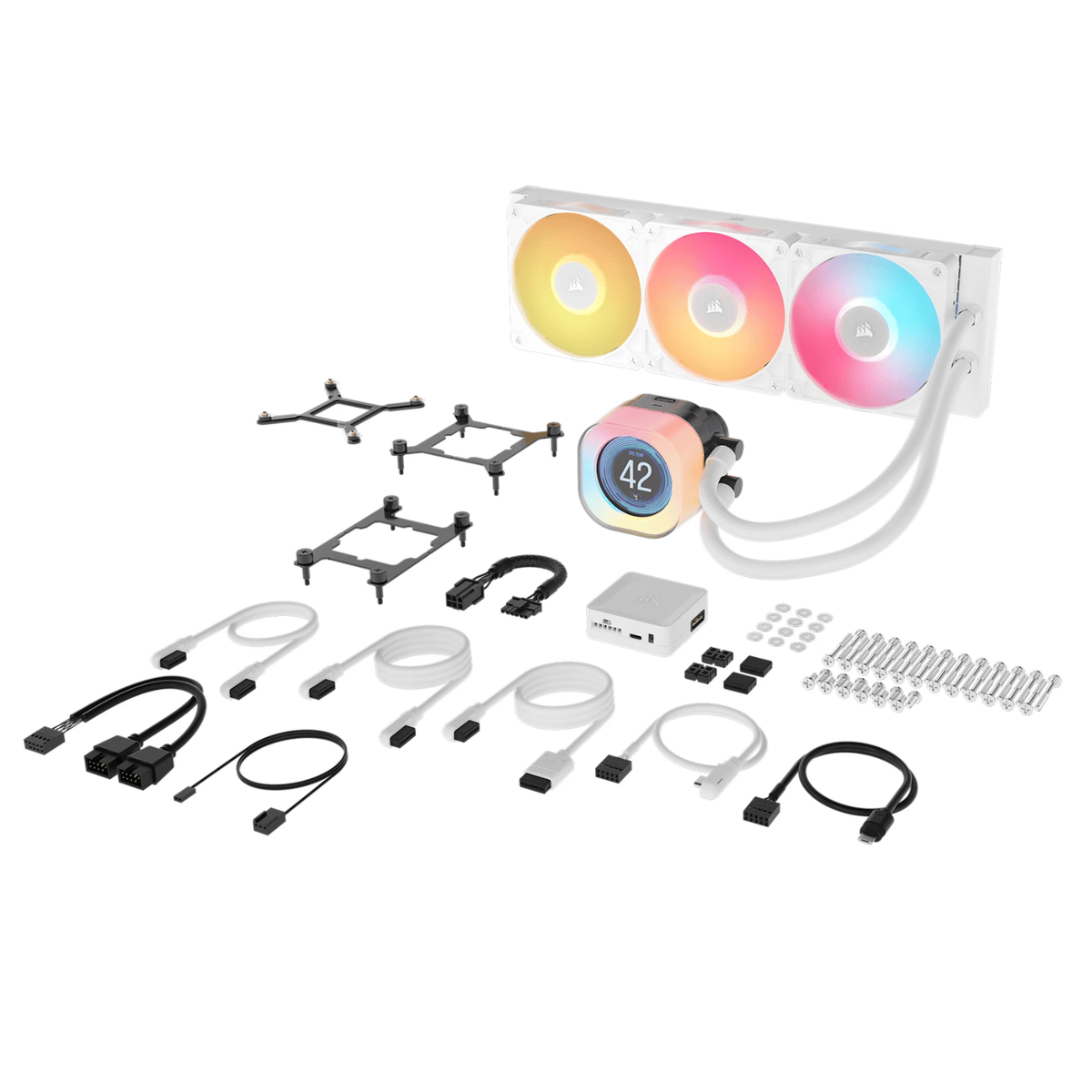 Corsair Icue Link Titan 360 Rx Lcd Liquid CPU Cooler White image 4