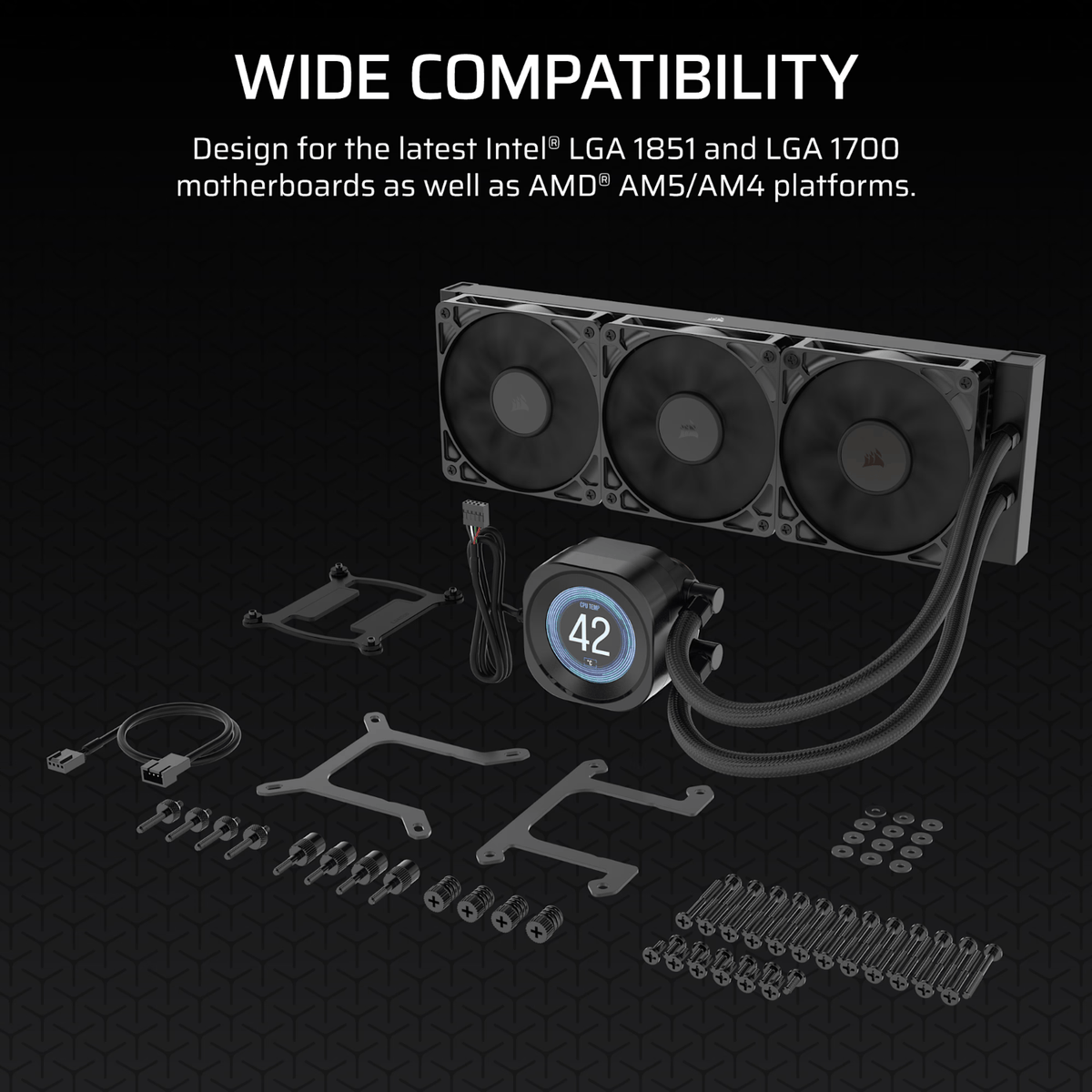 Corsair Nautilus 360 RS Lcd Liquid CPU Cooler Black image 4