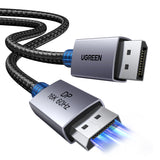Ugreen DP131 Displayport 2.1 Braided Cable 1M ( 80GBPS | 16K | 60HZ ) Black/Grey image 2