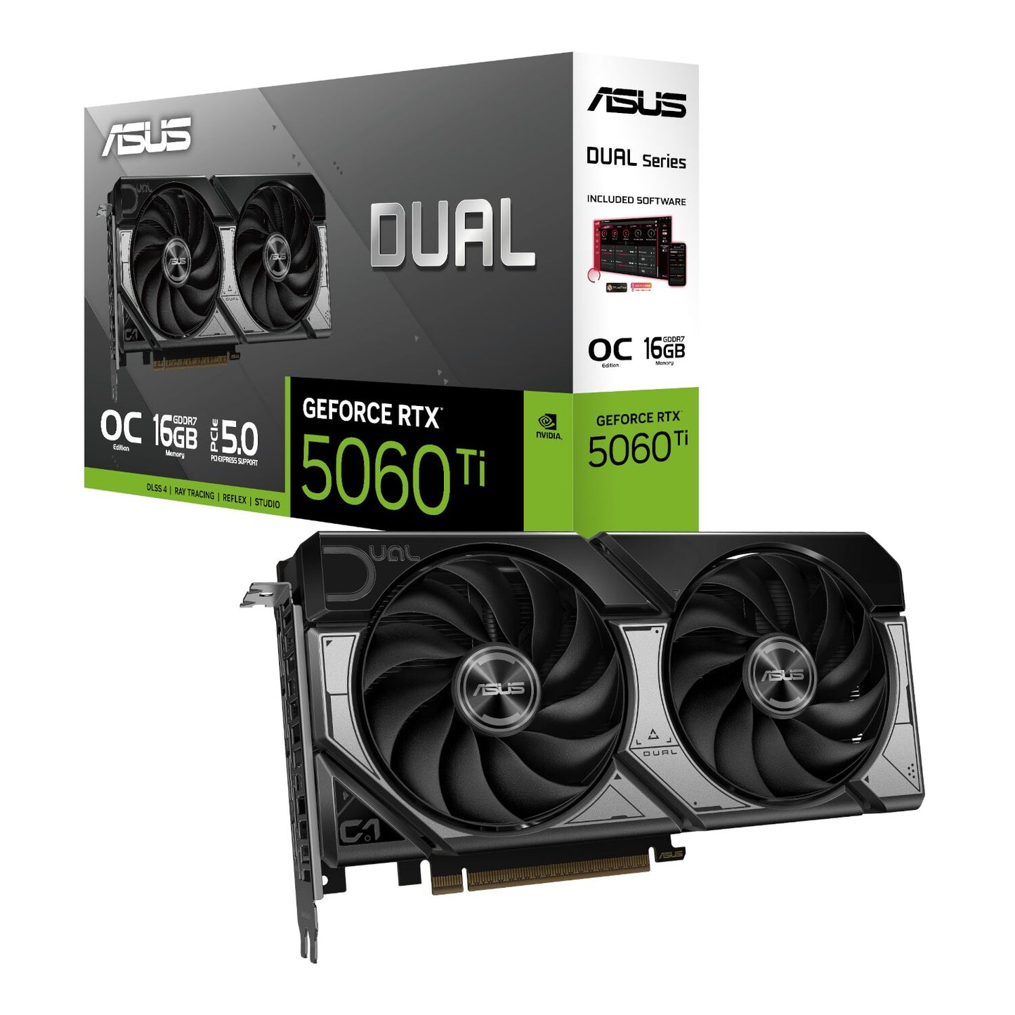 Asus Dual Geforce Rtx 5060 Ti Oc Edition 16GB GDDR7 Graphics Card