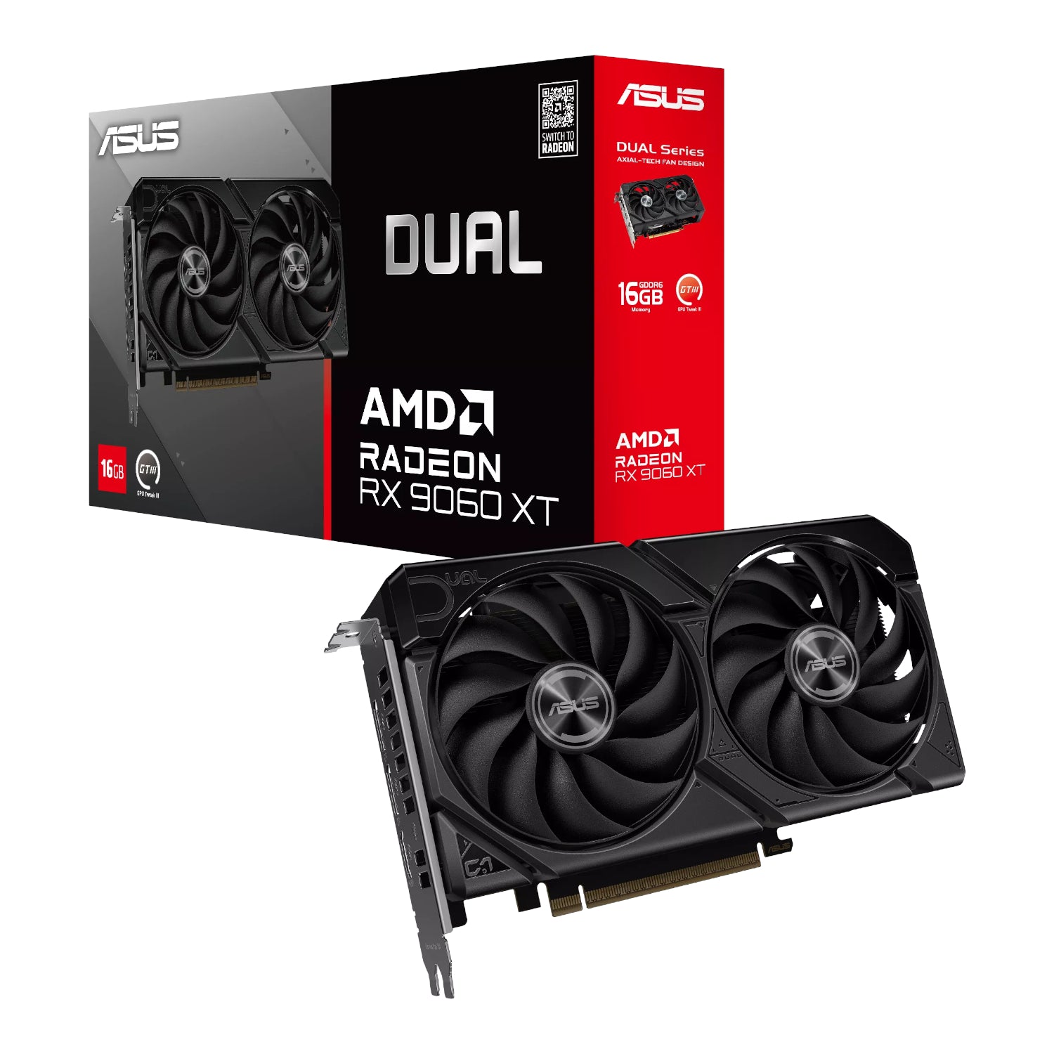 Asus Dual Radeon Rx 9060 Xt 16GB GDDR6 Graphics Card