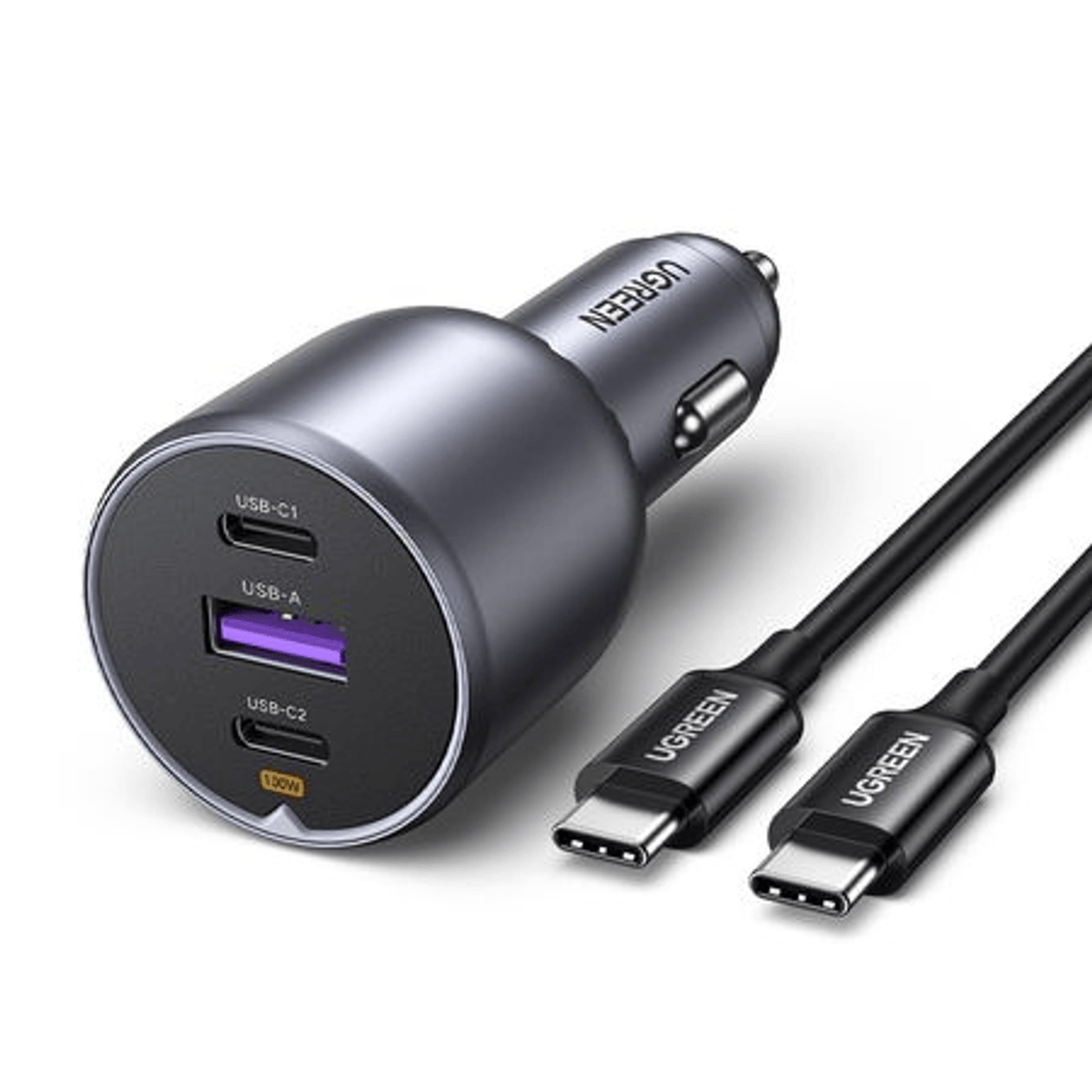 Ugreen 130W USB-C 3-PORT Car Charger image 2