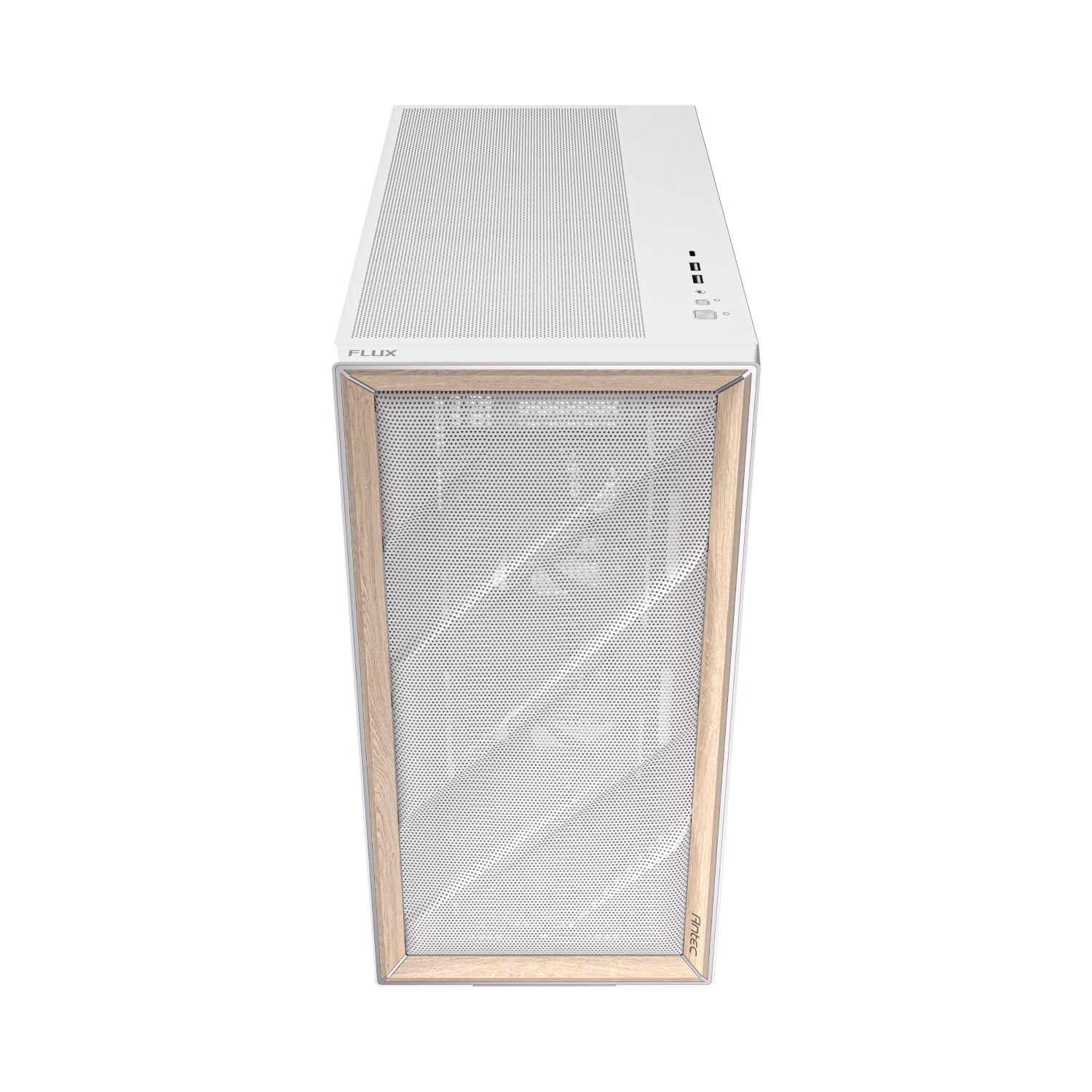 Antec Flux Mid-Tower E-Atx Gaming Chassis Wood Front Panel White image 2
