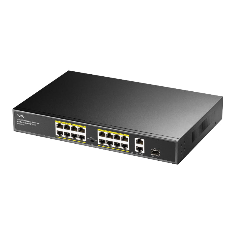 Cudy 16-PORT Unmanaged POE+ Switch Rack Mount image 2