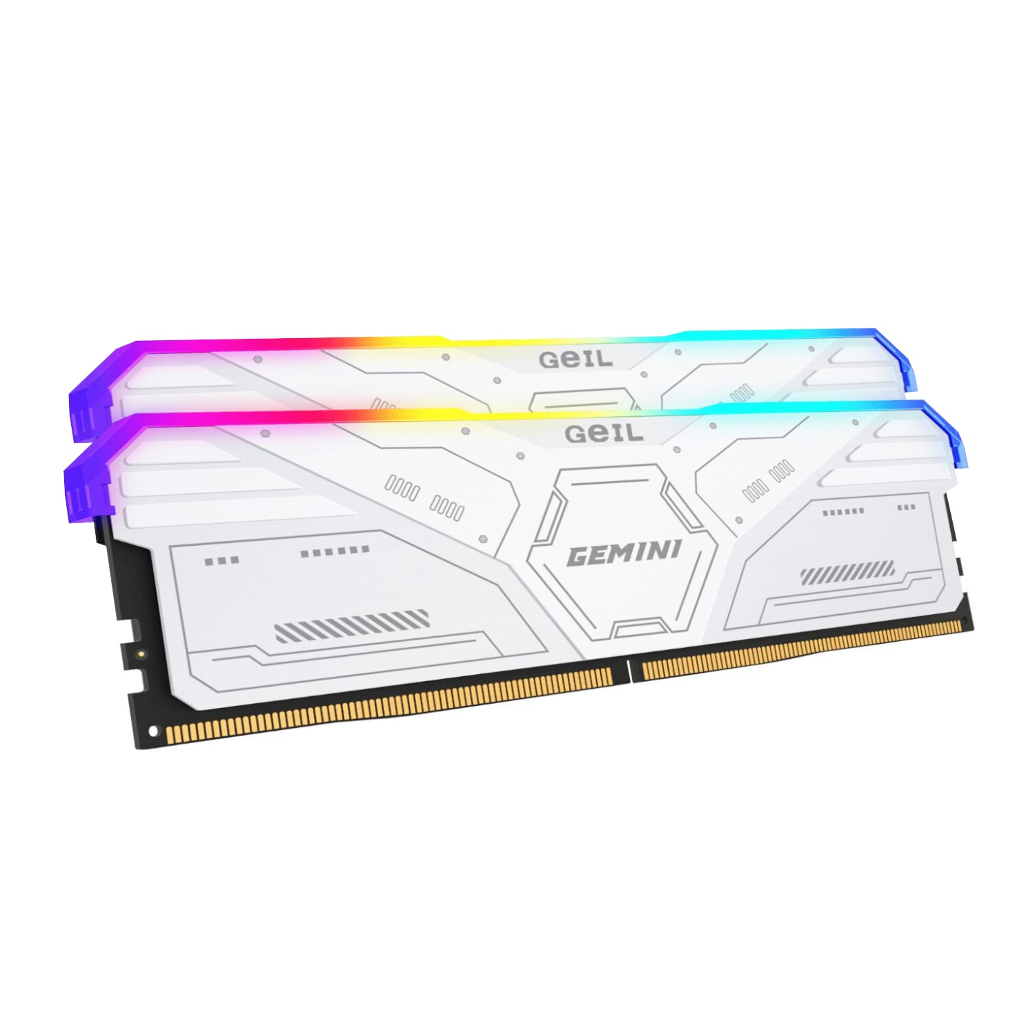 Geil Gemini RGB 32GB DDR5 6000MHZ Desktop Gaming Memory Kit (2 X 16GB) – White image 3