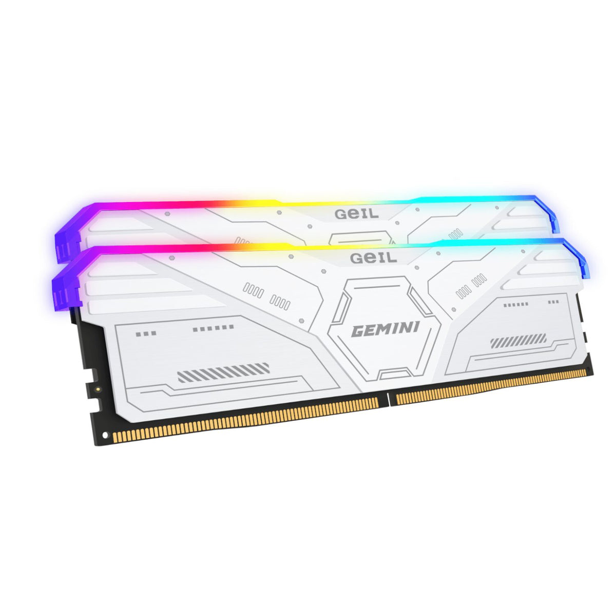 Geil Gemini RGB 64GB KIT(2X32GB) 6000MHZ DDR5 Desktop Gaming Memory White