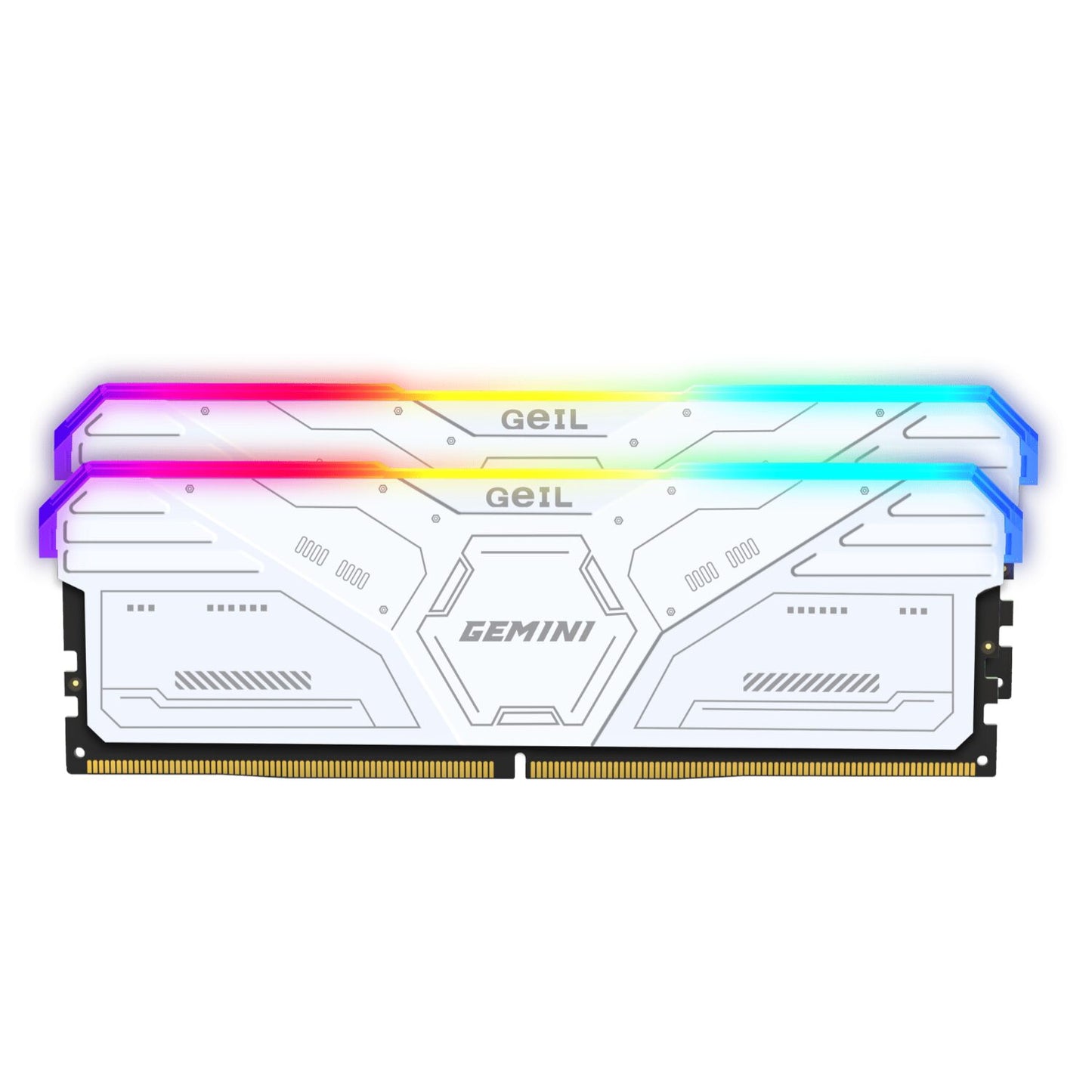 Geil Gemini RGB 64GB KIT(2X32GB) 6000MHZ DDR5 Desktop Gaming Memory White image 2