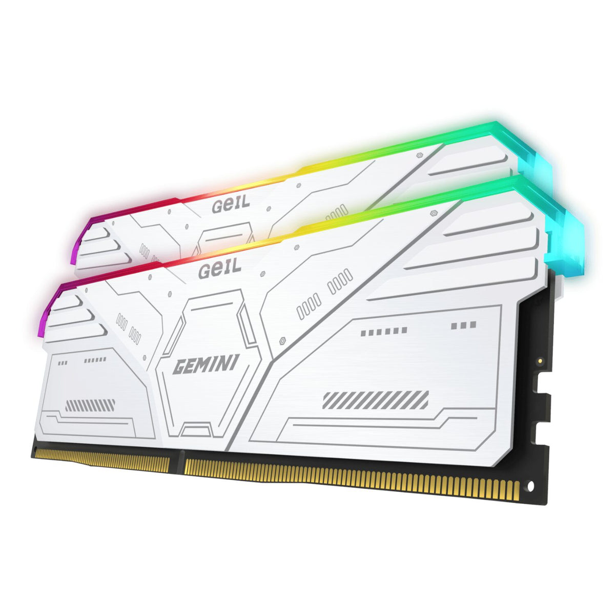 Geil Gemini RGB 64GB KIT(2X32GB) 6000MHZ DDR5 Desktop Gaming Memory White image 3