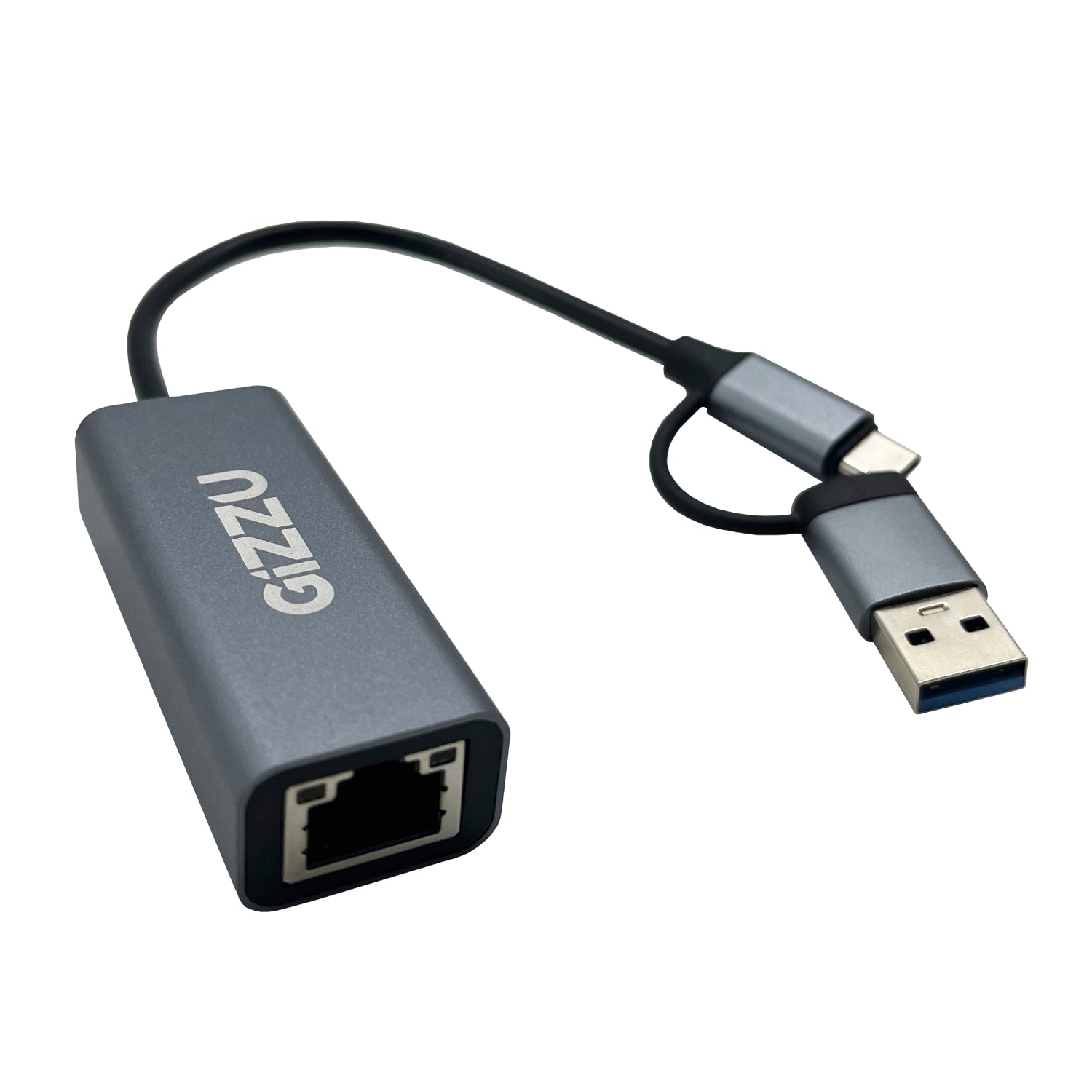 Gizzu High Speed Type-C/A To Gigabit Adapter Poly image 2