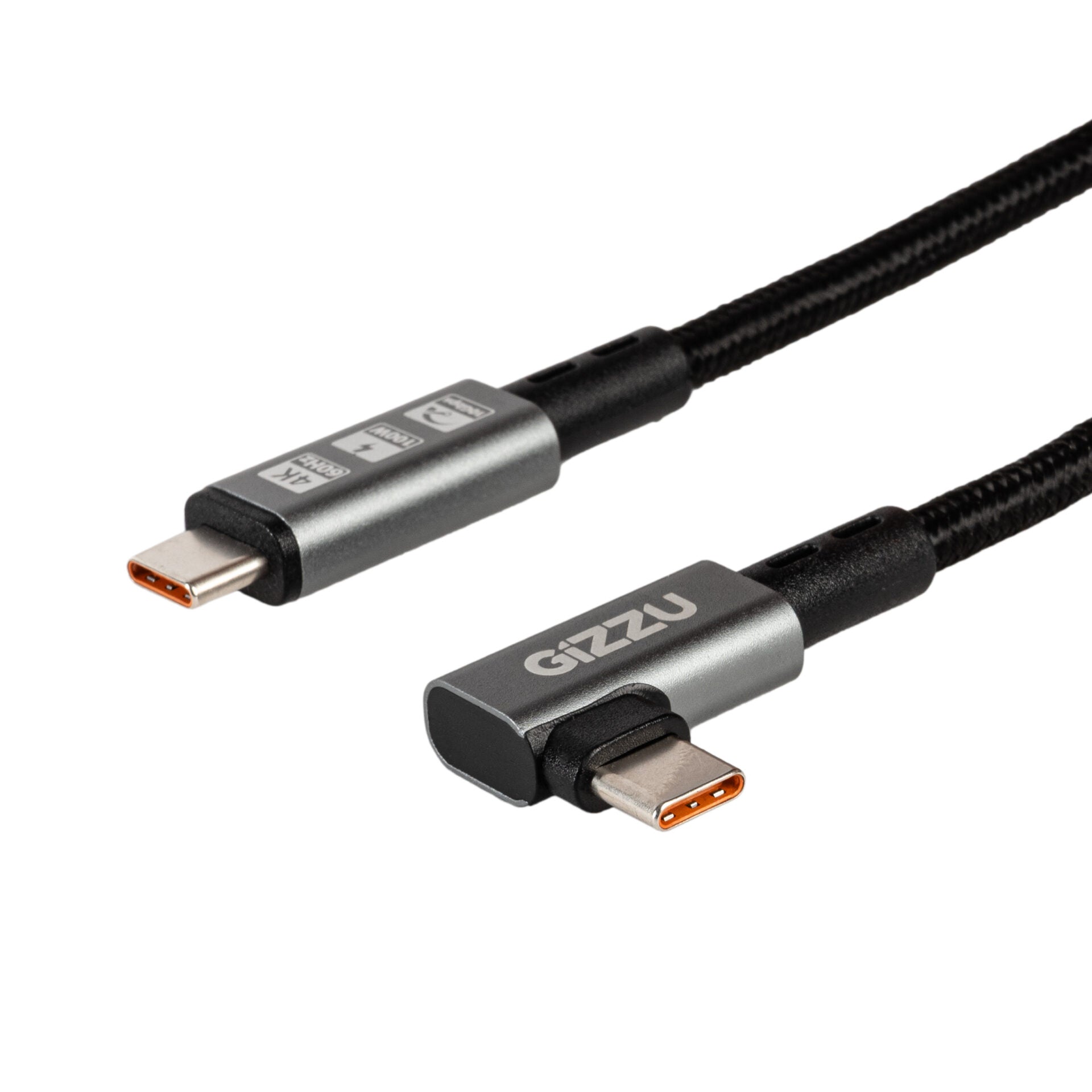Gizzu 100W 10GBPS Type-C Angled 1M Cable