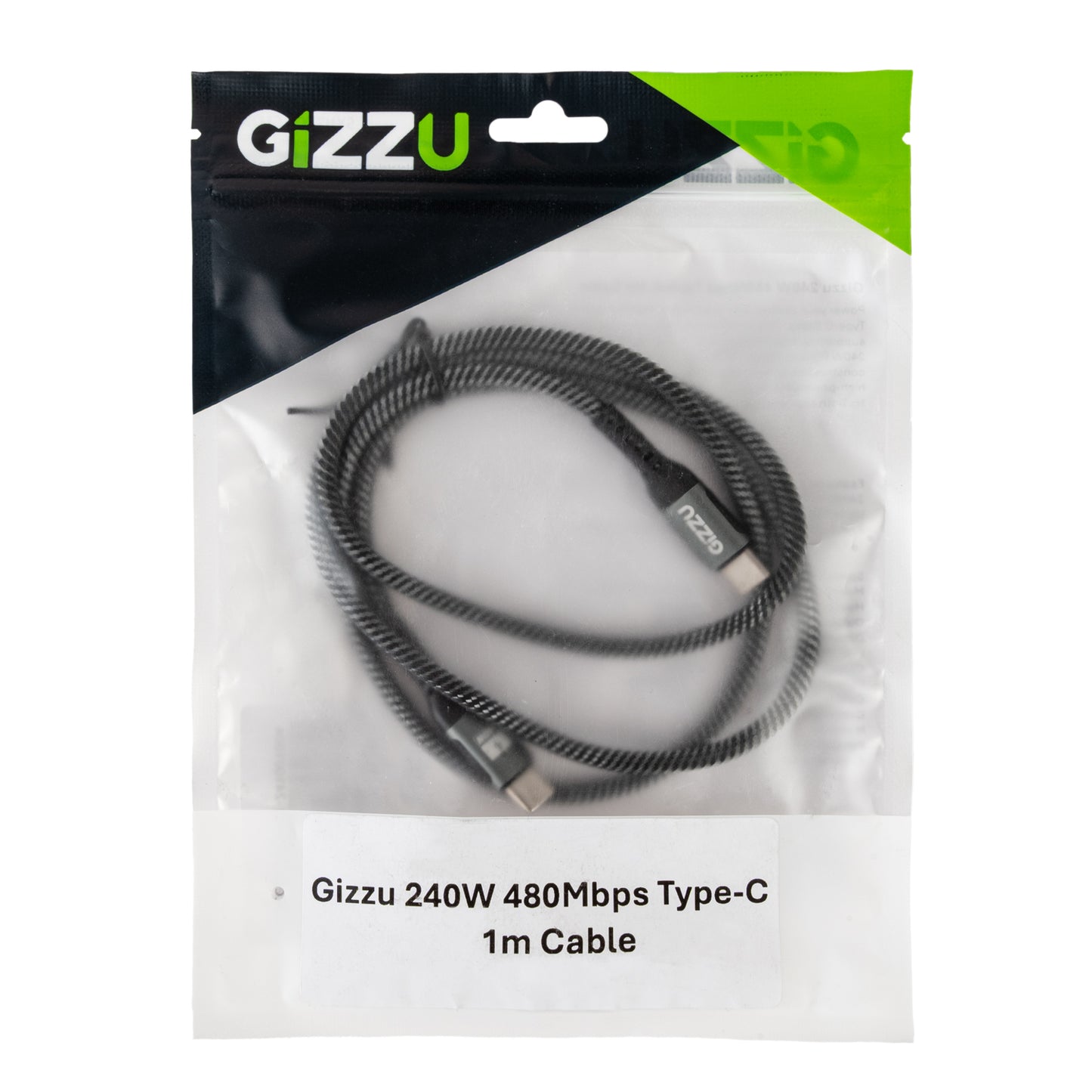 Gizzu 240W 480MBPS Type-C 1M Cable image 4